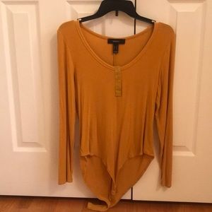 Forever 21+ Mustard Yellow Bodysuit